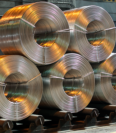Wire of aluminium alloys