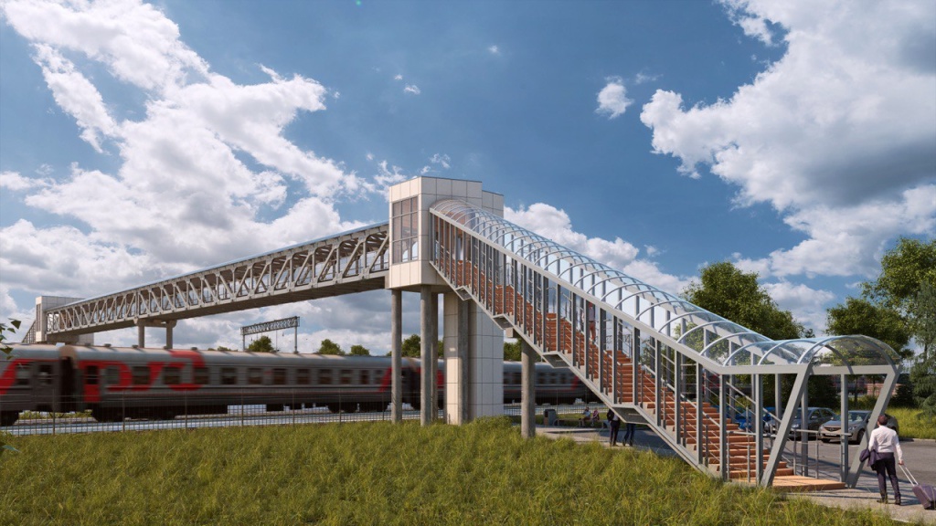 Проект моста через железнодорожные пути в Тульской области