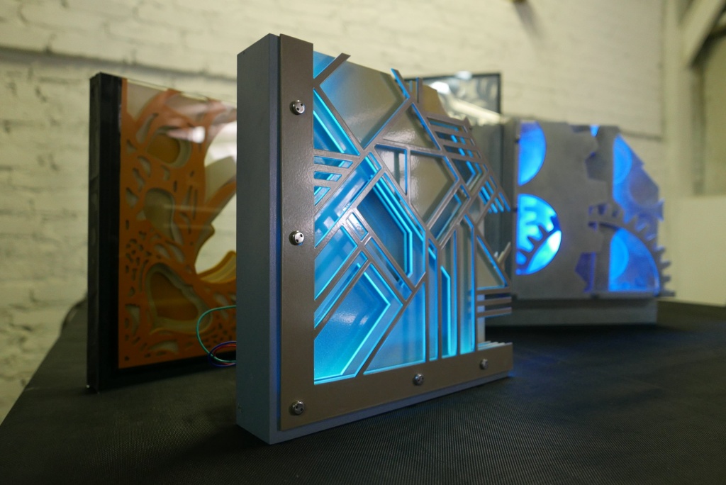 Aluminium and glass 3D panels